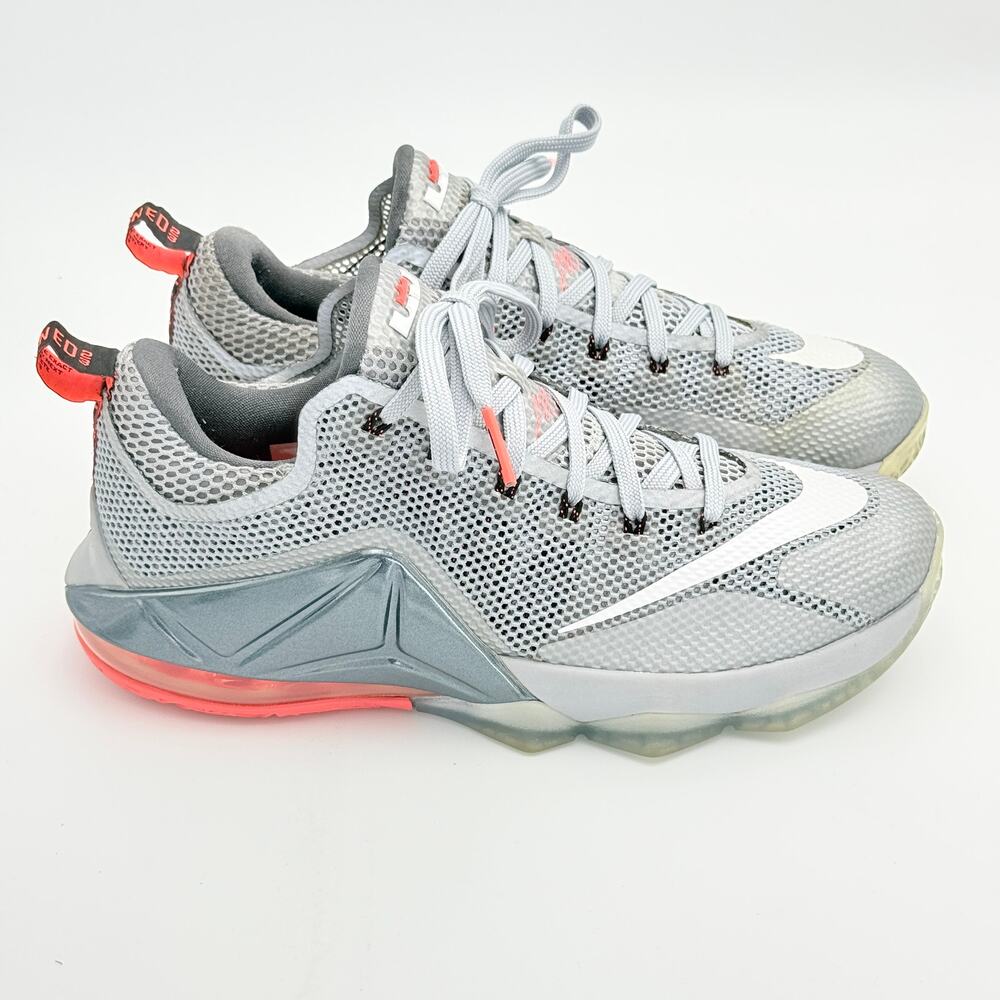 Nike LeBron 12 Low Wolf Grey Hot Lava - Size 9